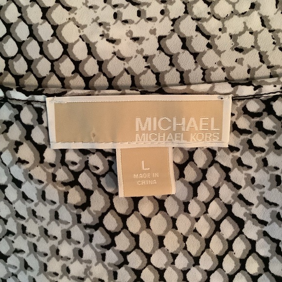 Michael Michael Kors Sleeveless Blouse Black White Size Large - Picture 8 of 12